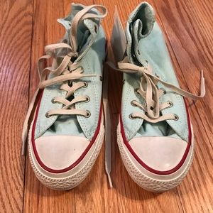 Light Blue High Top Converse